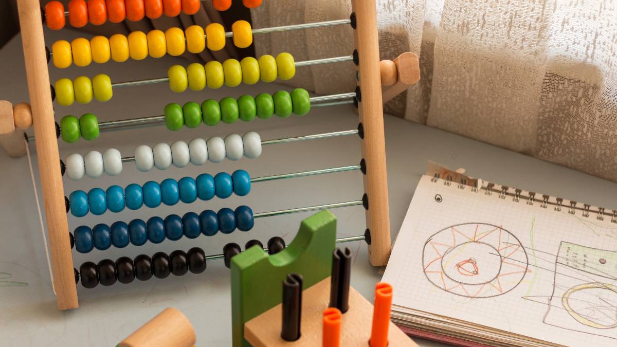 Child's wooden abacus 